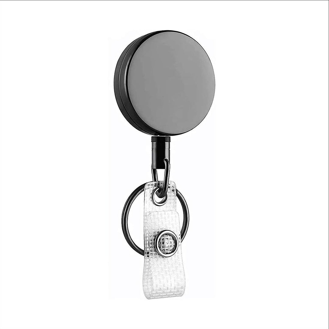 Retractable Metal Clip ID Badge Reel and Clear Card Holder Set Bowlift