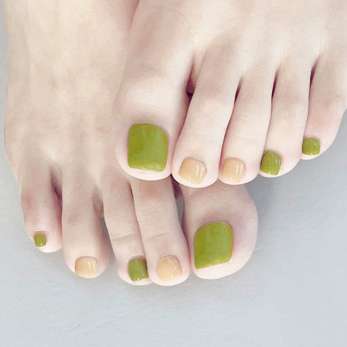 Premium Multi-Color Decorative Press-On Toenail Set Bowlift