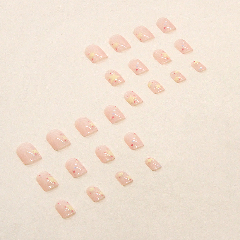 Artistic Star-Themed Press-On Nail Tips Bowlift