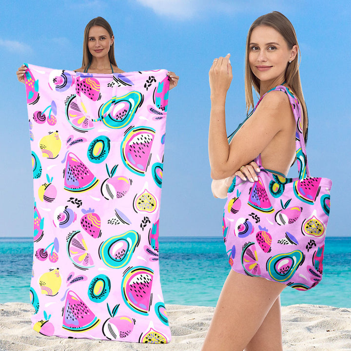 Beach towel with creative sea turtle pattern Bowlift