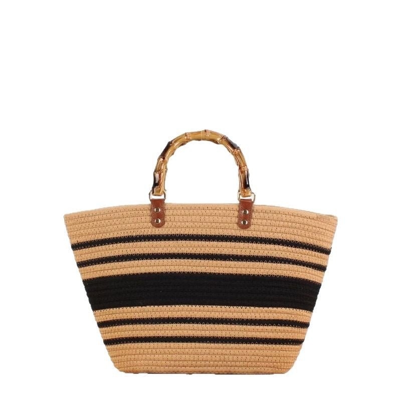 Large beach bag with bamboo handles Bowlift