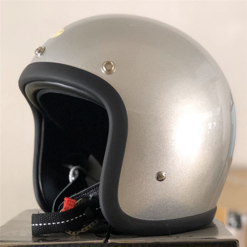 Classic Cruiser Motorcycle Safety Helmet Bowlift