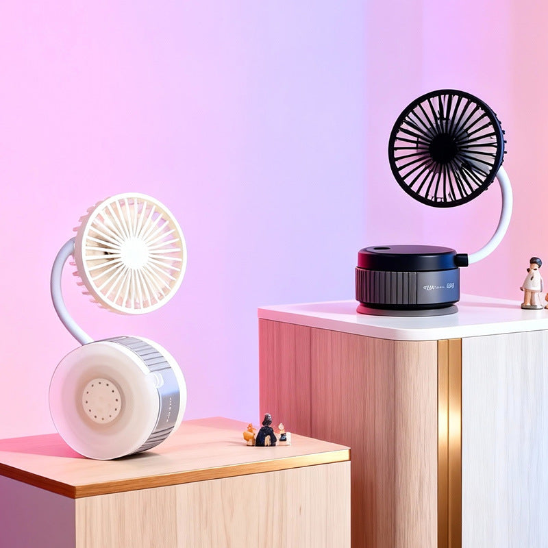 Ladies portable table fan with flexible adjustable tilt mechanism and powerful air circulation Bowlift