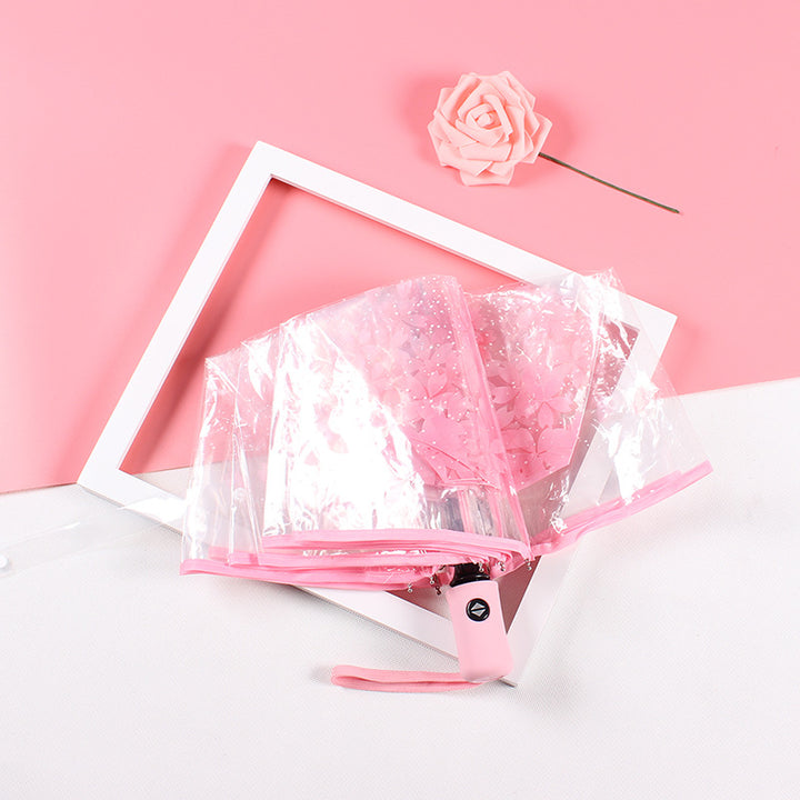 Women's elegant and portable umbrella with floral design Bowlift