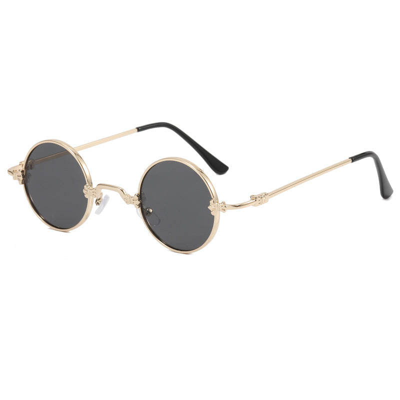 Ladies fashionable round glasses with high-quality metal frame and flexible temples Bowlift