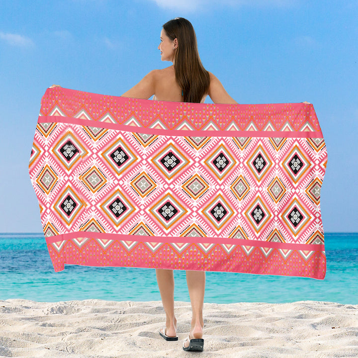 Beach blanket with exclusive geometric tribal design Bowlift