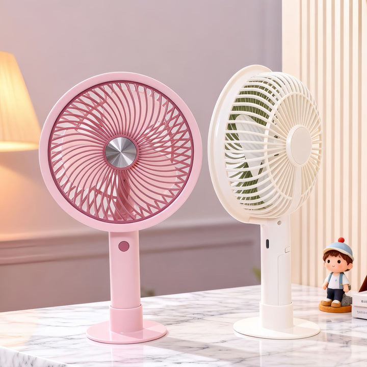 Women Portable Table Fan with Adjustable Tilt and USB Charging Function Bowlift