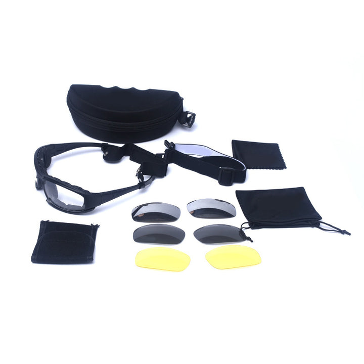 Interchangeable ballistic style protective goggles Bowlift