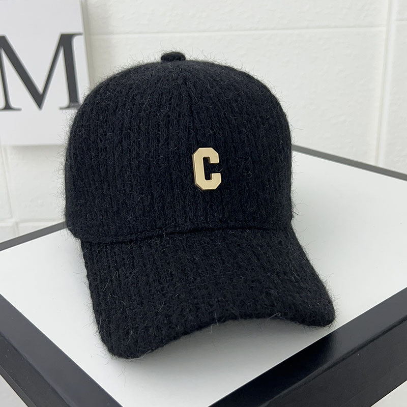 Women's Cozy Knitted Baseball Cap Bowlift