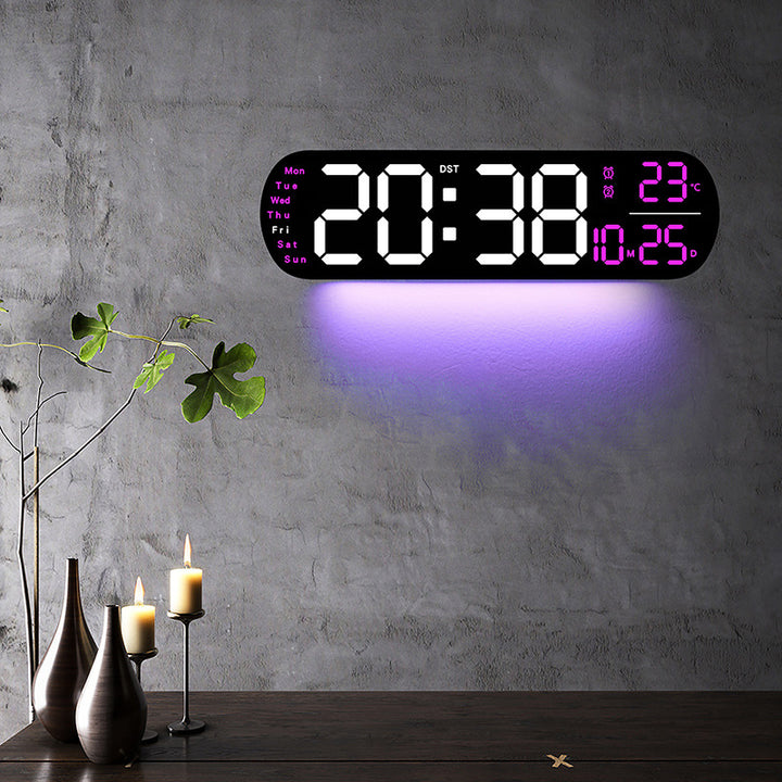 Digital LED alarm clock with large display and temperature display Bowlift