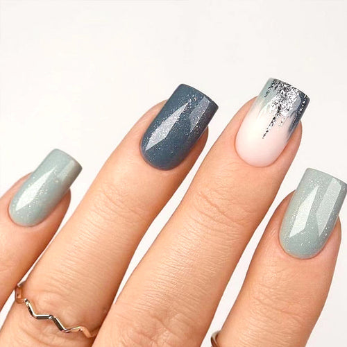 Gradient Glitter Gel Nail Tips Set Bowlift