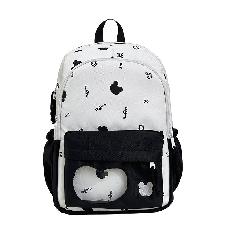 Backpack with Creative Music and Animal Motif Bowlift