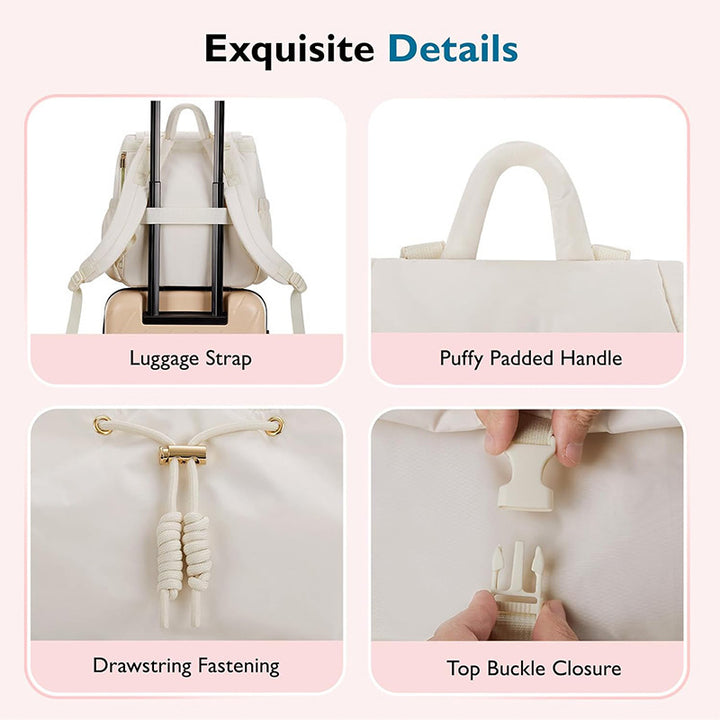 Fashionable backpack with practical compartments Bowlift