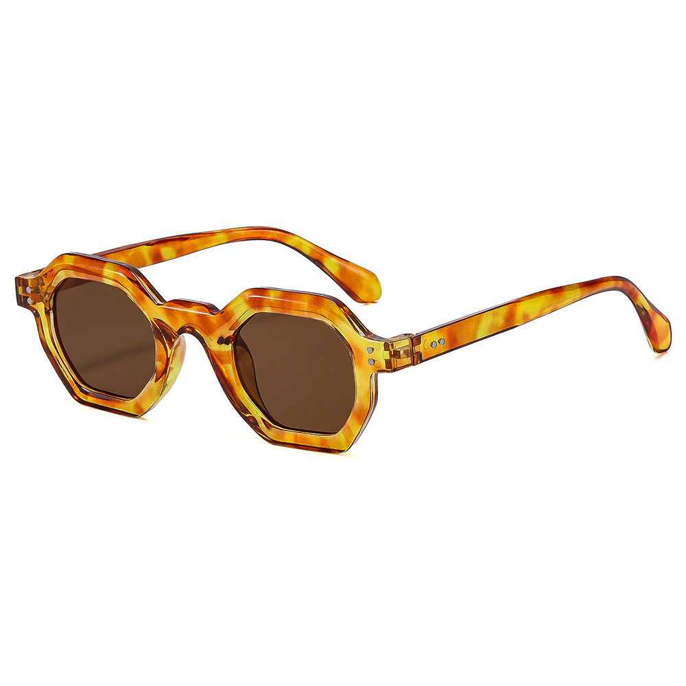 Women's octagonal sunglasses with stylish pattern and UV protection Bowlift
