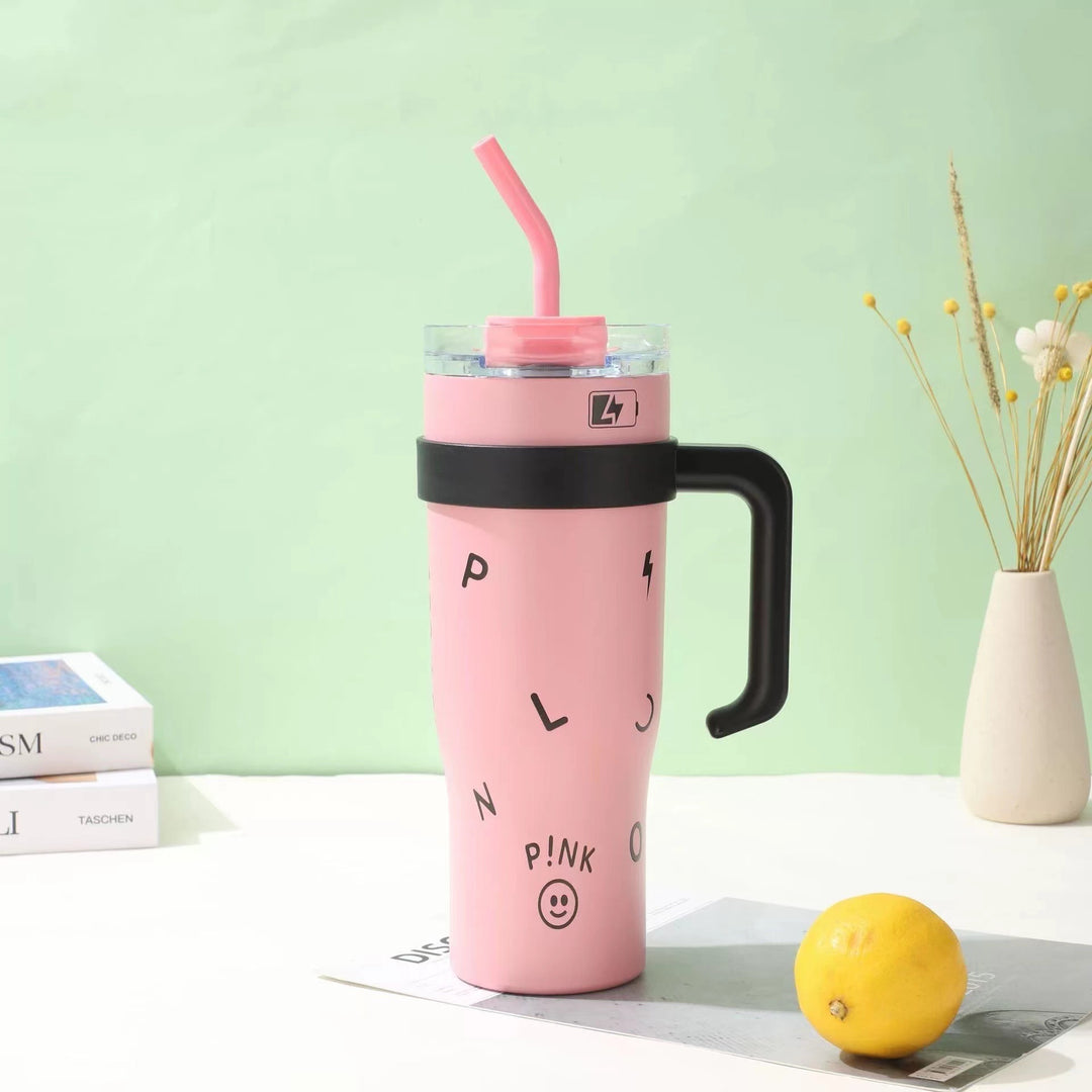 Women's insulated cup with integrated straw Bowlift