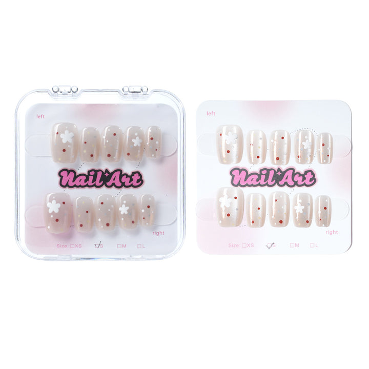 Floral Decorative Press-On Nail Set Bowlift
