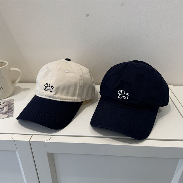 Men's Casual Dog-Embroidered Cap Bowlift
