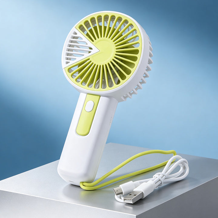 Women's Portable Mini Fan with USB Charging Function and Ergonomic Handle Bowlift