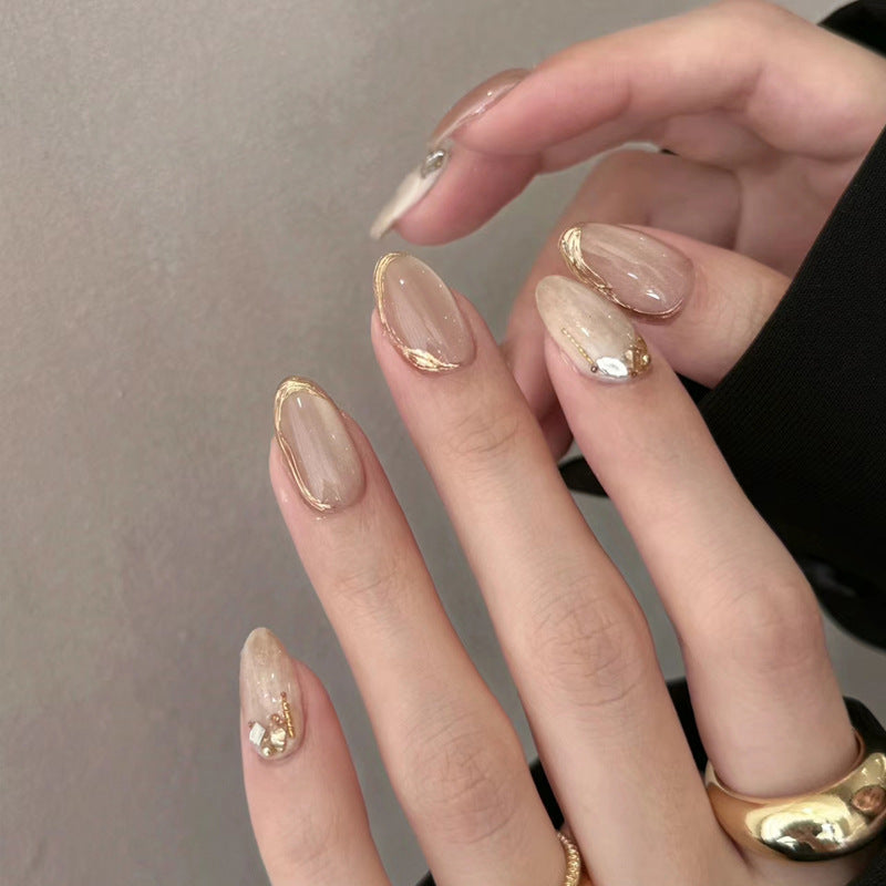 Premium Glittery Press-On Nail Set Bowlift