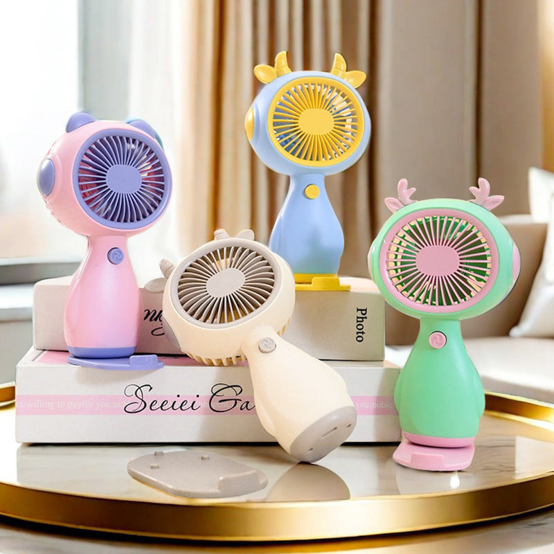 Ladies Portable Mini Fan with Animal Design Bowlift