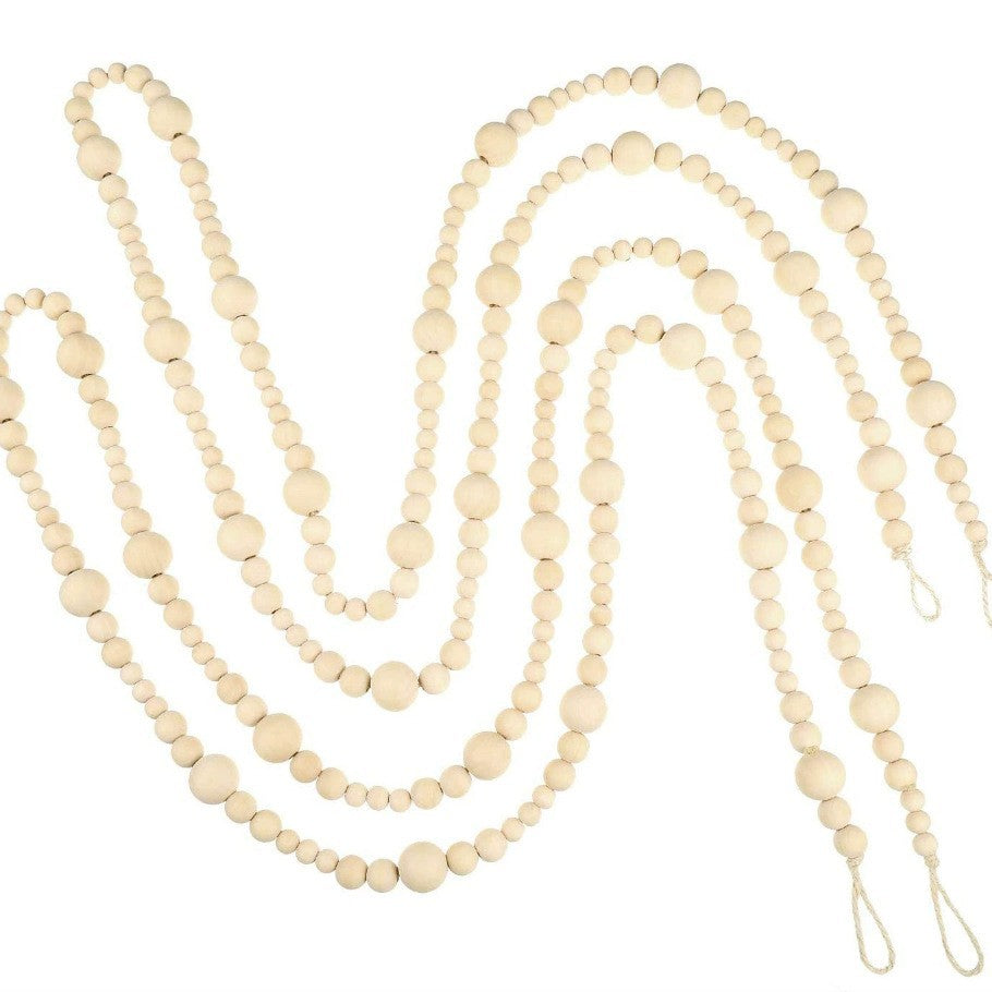Decorative Wooden Bead Garland Bowlift
