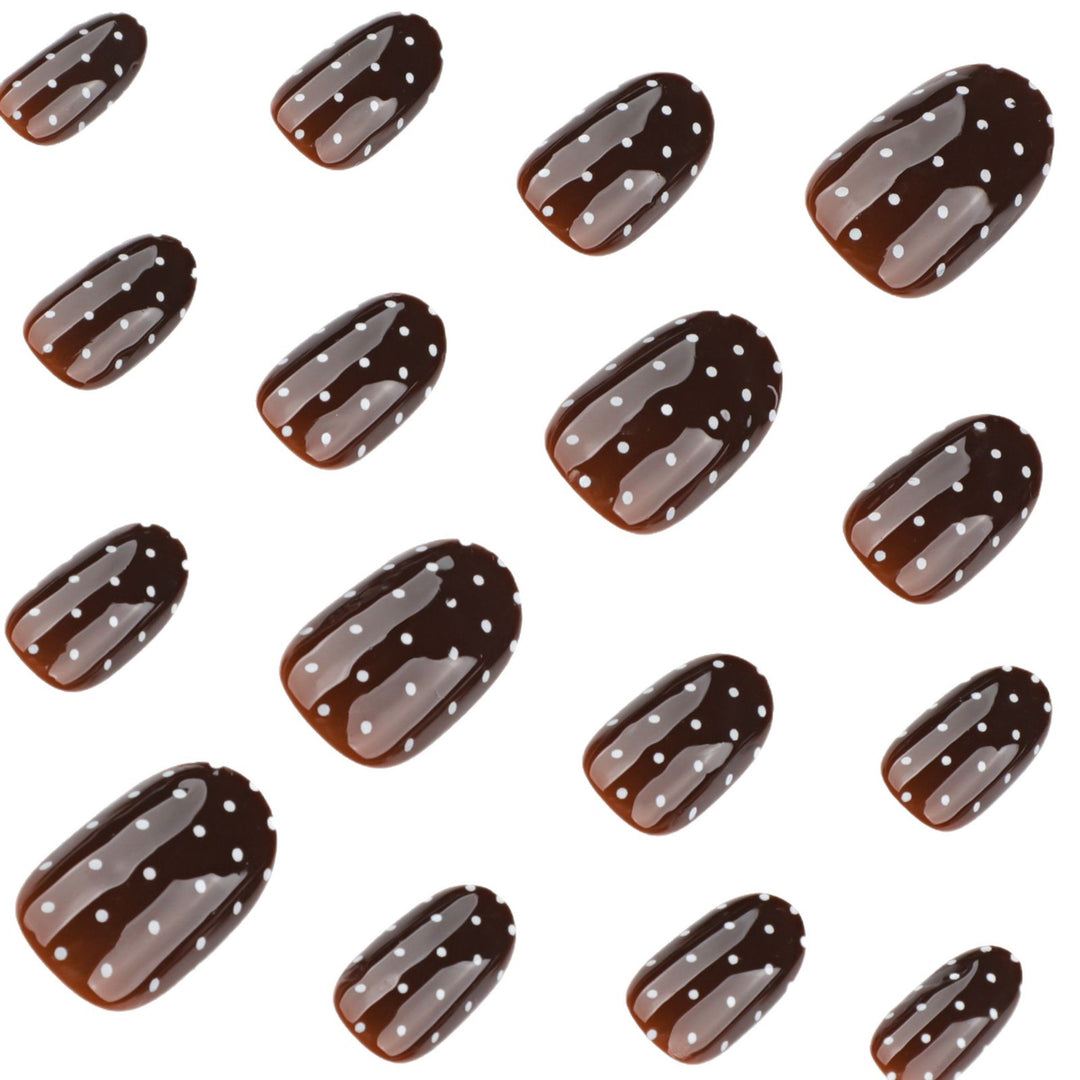 Trendy Polka Dot Press-On Nails Bowlift