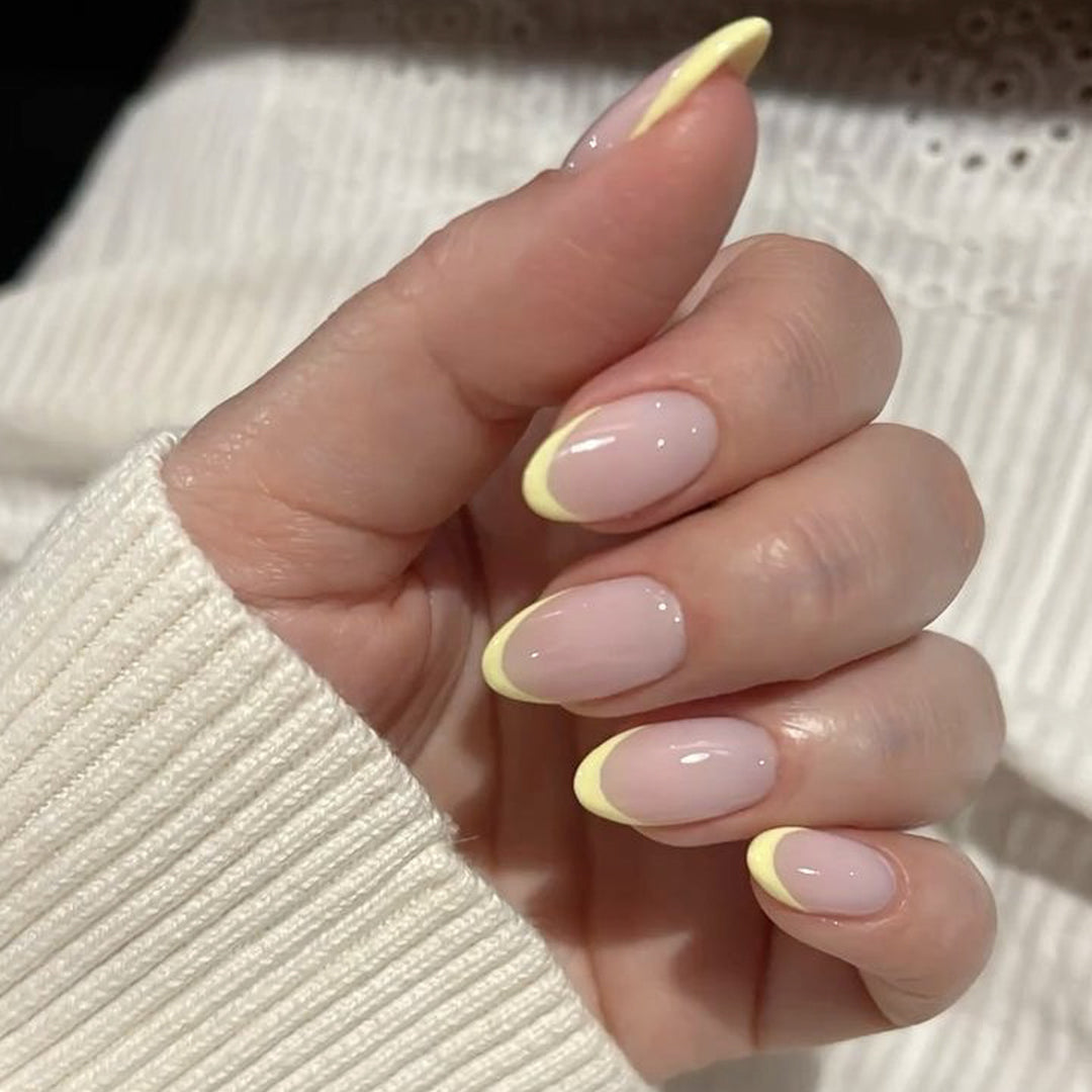Elegant Nail Art in Modern French Tip Design Bowlift