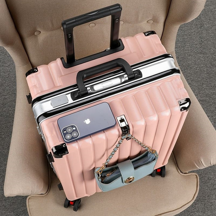 Hard Shell Trolley With Integrated Usb Charging Port And Multifunctional Storage Bowlift