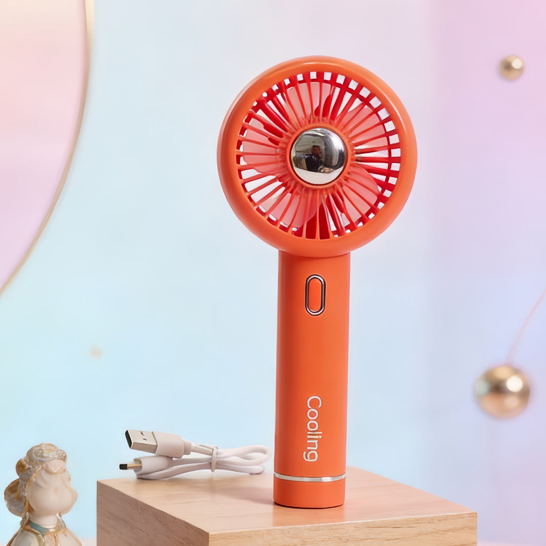 Women Portable Hand Fan with USB Charging Function and Innovative Design Bowlift