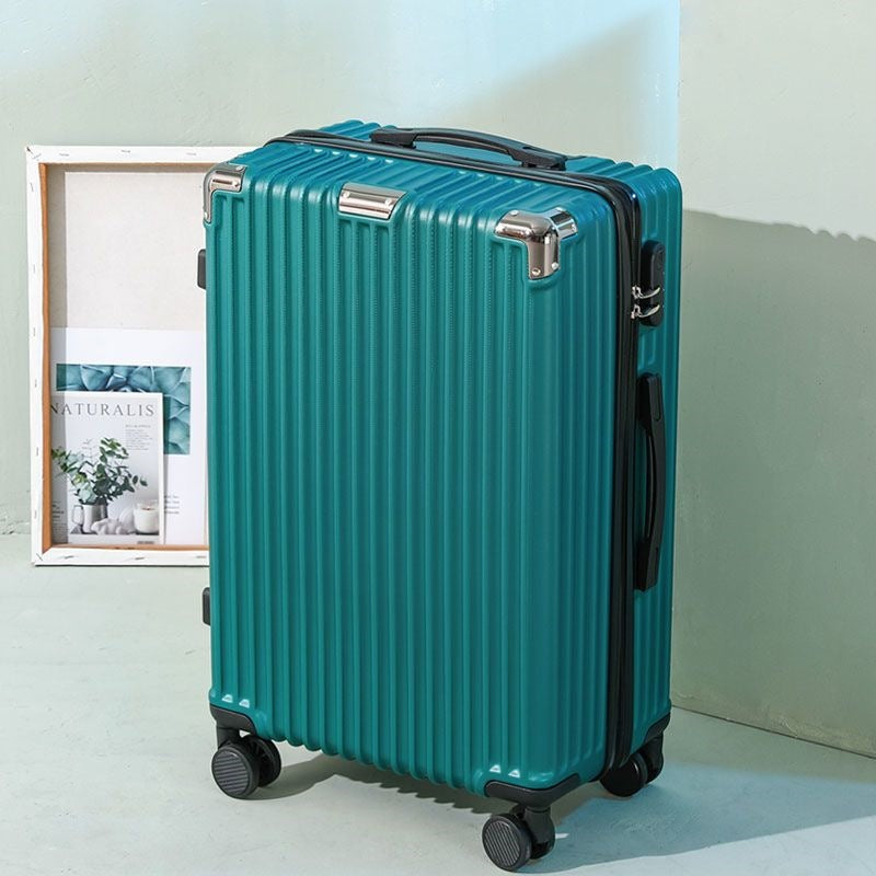 Hard shell suitcase with 360-degree wheel system and integrated safety feature Bowlift