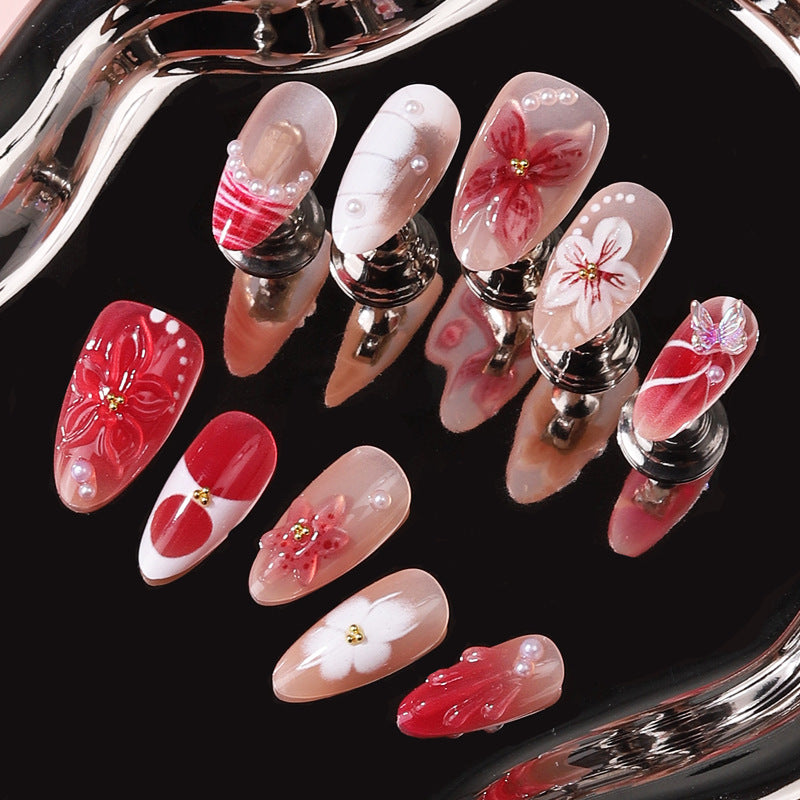 3D Decorative Press-On Nail Set Bowlift
