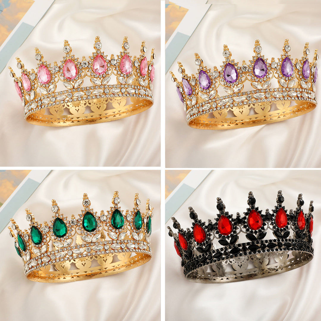 Ladies Luxurious Festive Crown with Shining Gemstones Bowlift