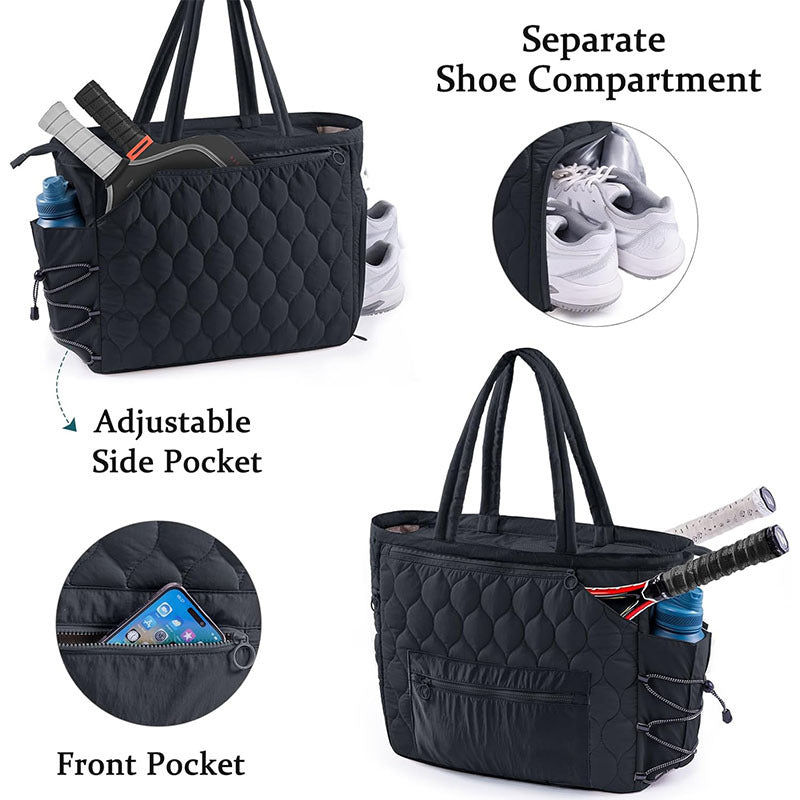 Sports bag with shoe compartment and versatile pockets Bowlift