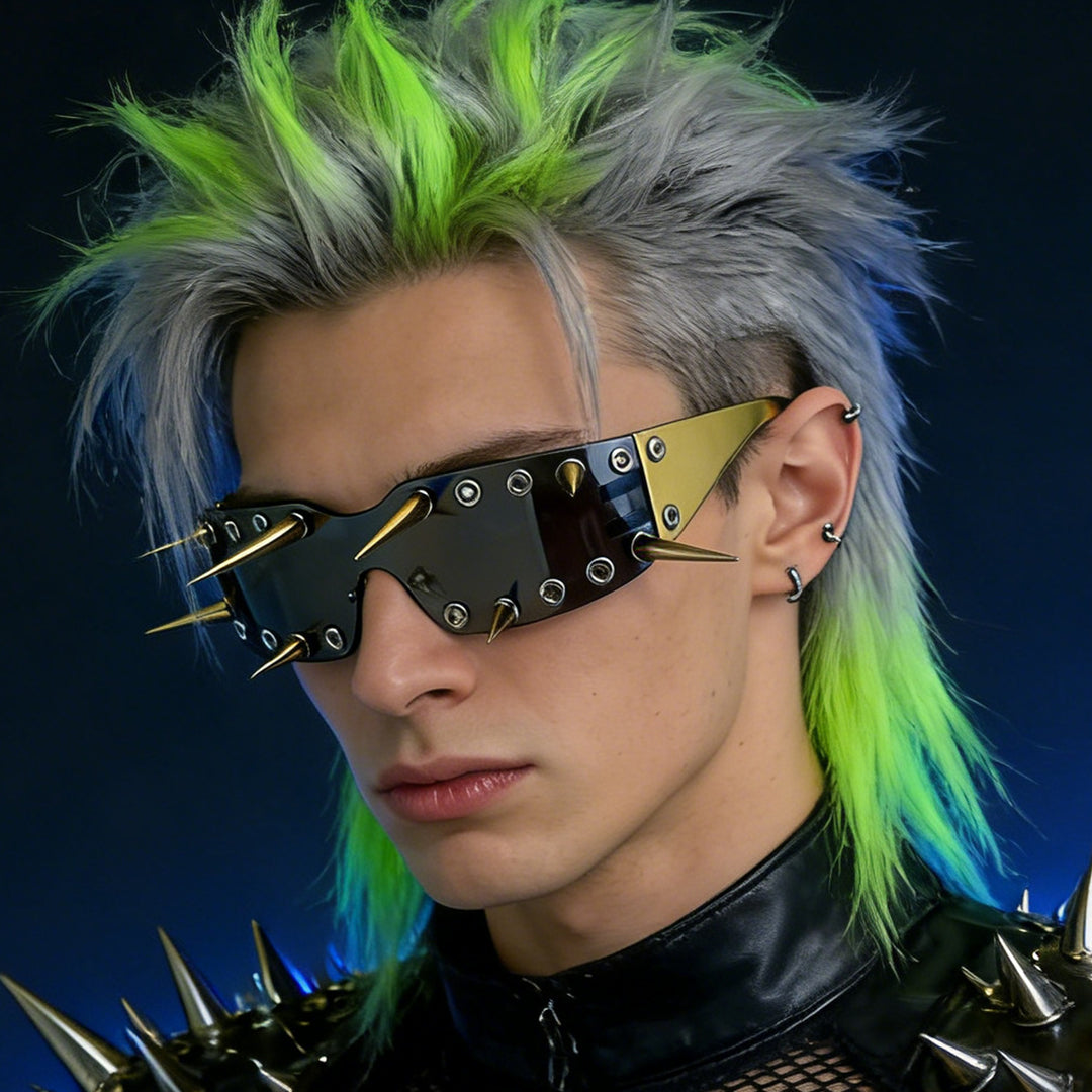 Women's Sporty Sunglasses with Eye-Catching Design and Spikes Bowlift
