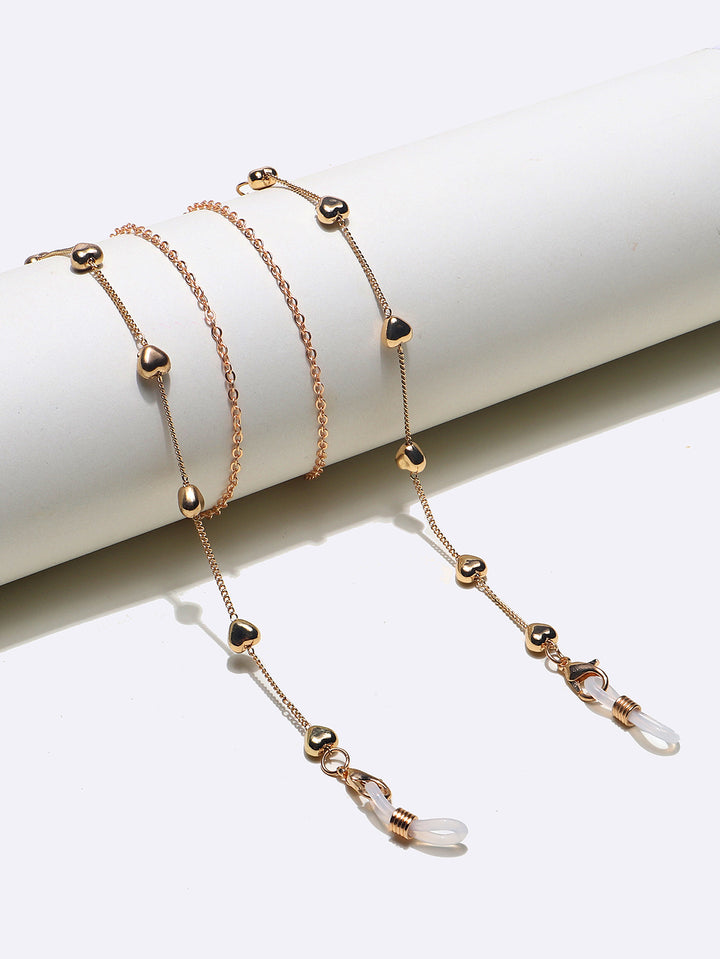 Heart-Embellished Eyewear Chain Bowlift