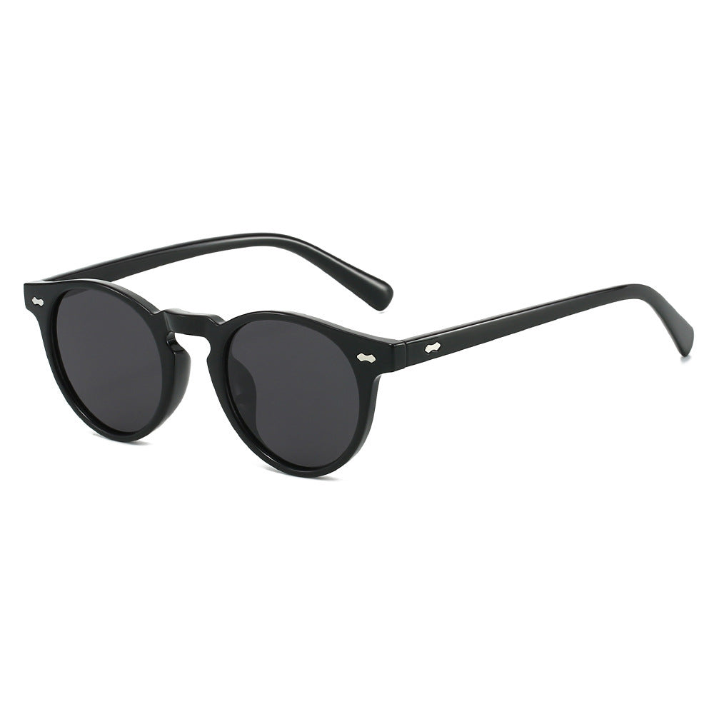 Ladies Vintage Sunglasses with Round Lenses and Transparent Frame Bowlift