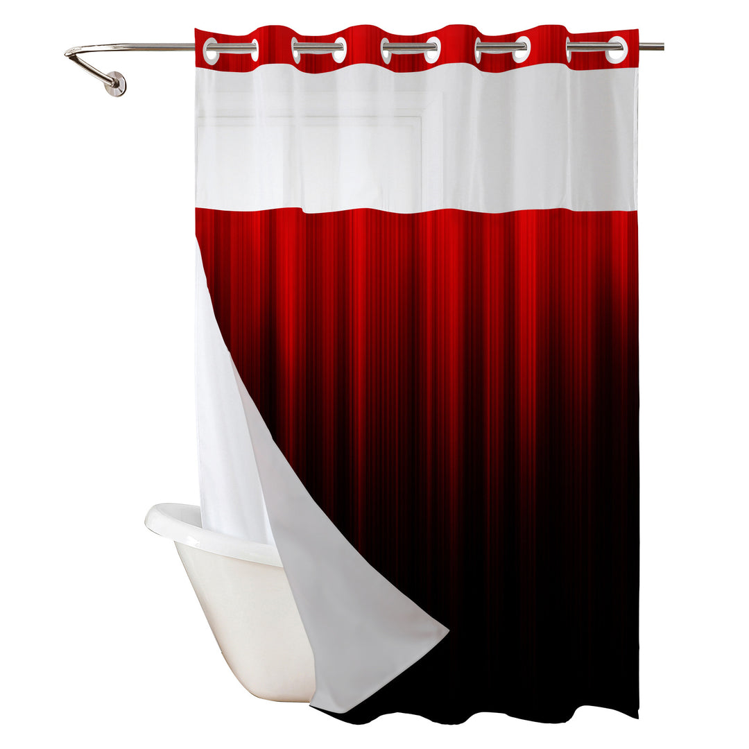 Modern Gradient Shower Curtain Bowlift