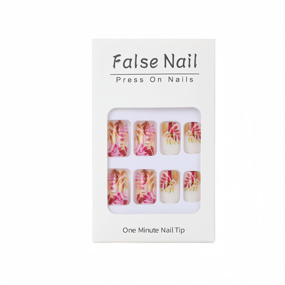 Stylish artificial nails with botanical designs Bowlift