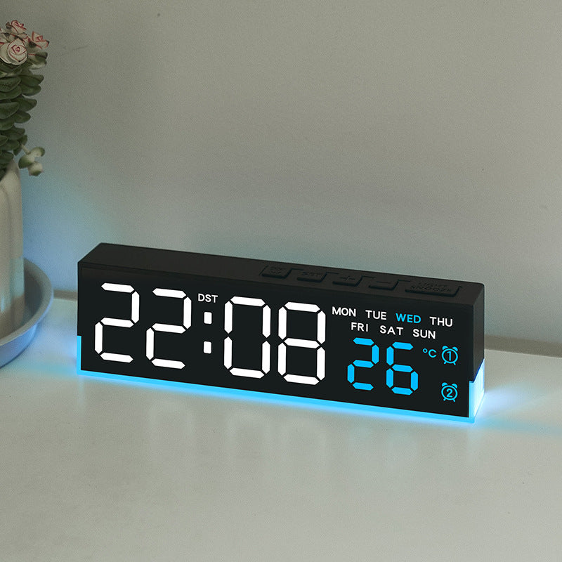 Digital Multifuntional LED Alarm Clock with Temperature and Weekday Display Bowlift