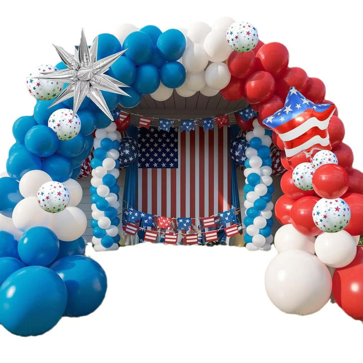 Unisex nan extra large balloon garland and column decor for outdoor parties with star foil accents Bowlift