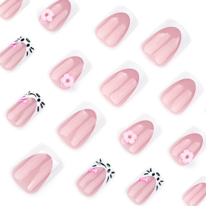 Artful Nail Art with Floral and Detail Decoration Bowlift