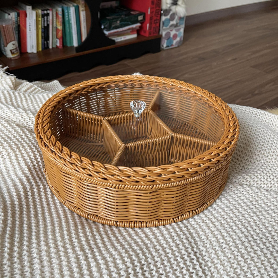 Women's Storage Basket with Glass Lid Bowlift