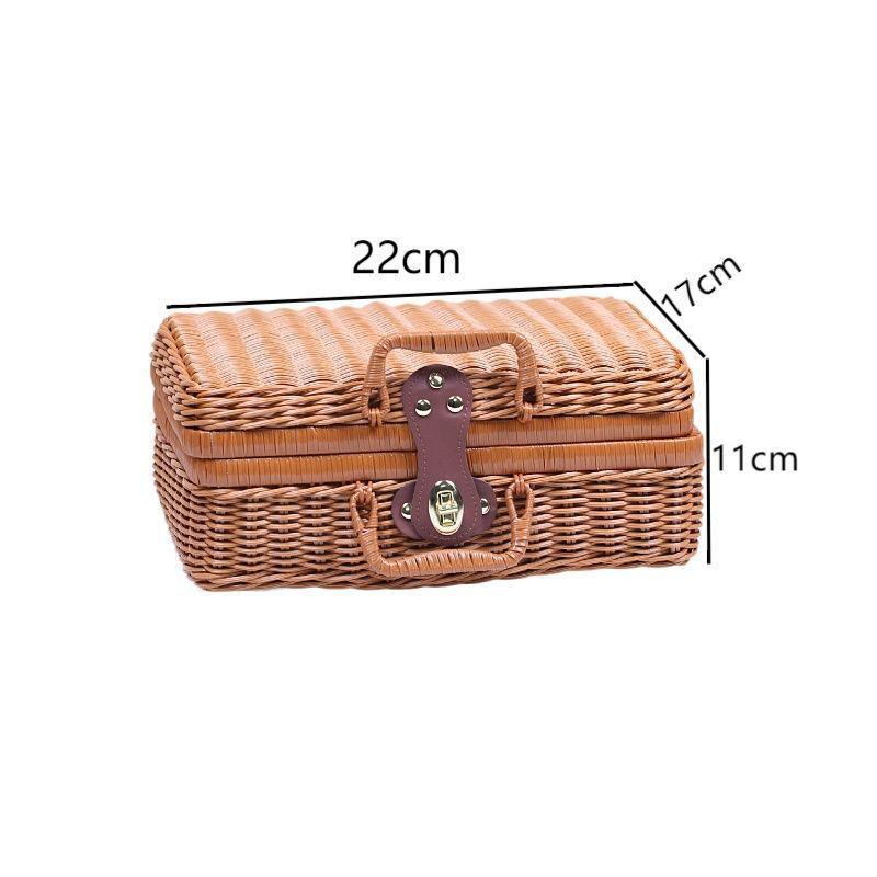 Vintage Woven Picnic Chest Bowlift