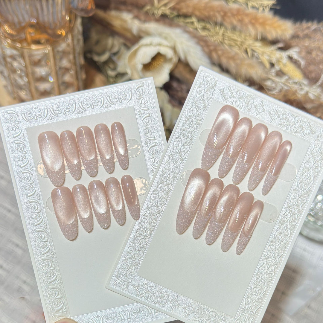 Glossy Press-On Nails Set Bowlift