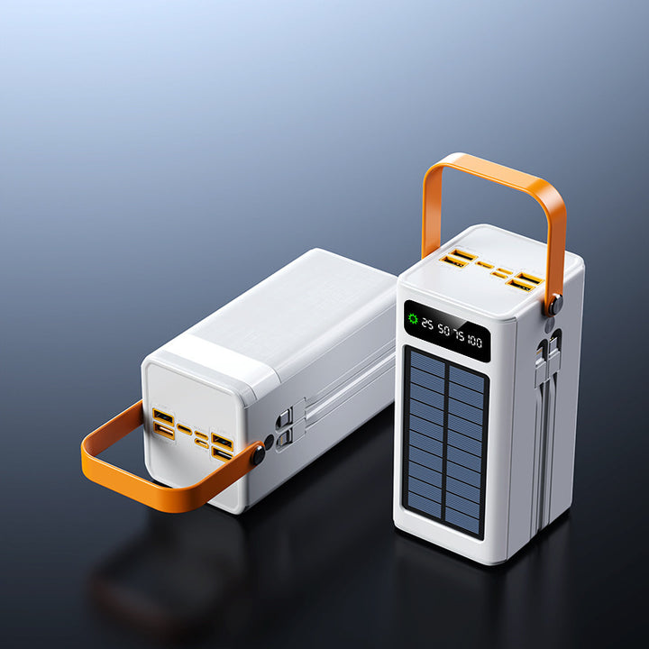 Portable solar power bank with multifunctional charging function and digital display Bowlift