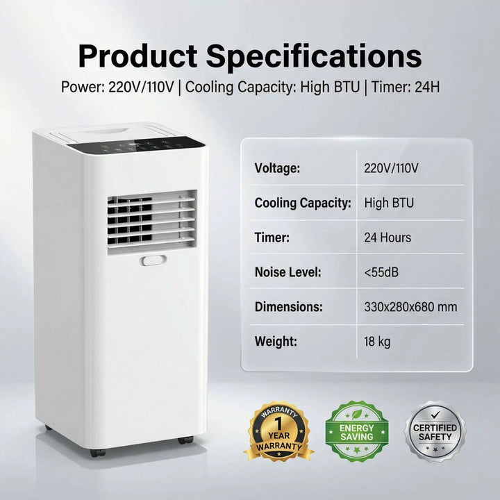 Unisex One Size rapid-cool compact portable air cooler with digital touch controls and directed air outlets Bowlift
