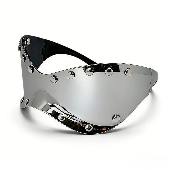Women's futuristic designer sunglasses with decorative metal elements Bowlift