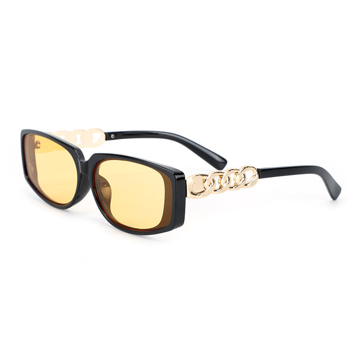 Women's square designer sunglasses with gold details Bowlift