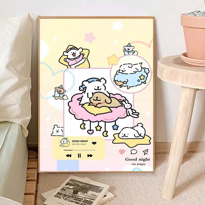 Cute Animal-Themed Illustrative Wall Art Bowlift