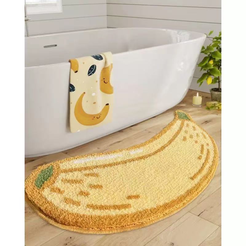 Lemon-Shaped Bath Mat Bowlift